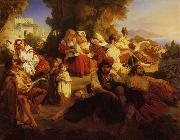 Franz Xaver Winterhalter Il Dolce Farniente Spain oil painting reproduction
